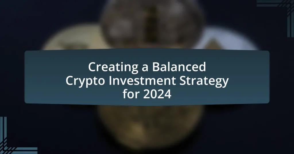 Creating a Balanced Crypto Investment Strategy for 2024